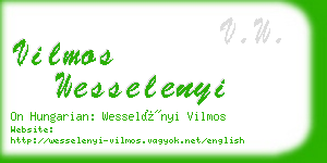 vilmos wesselenyi business card